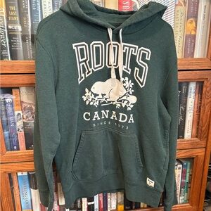 Roots Dark Green Crewneck Pullover Sweatshirt